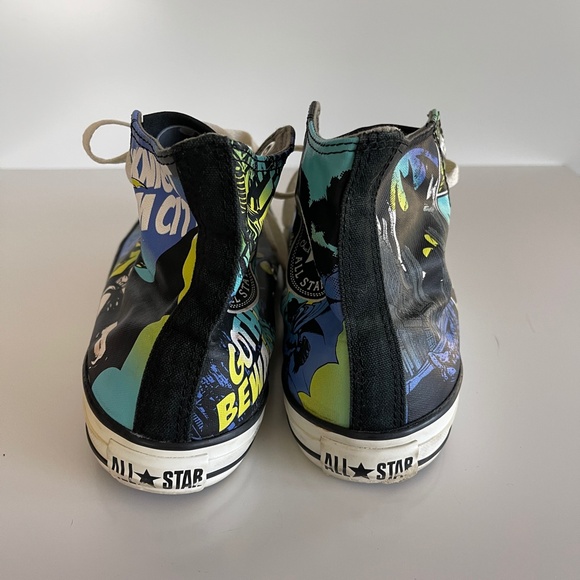 Converse All Star RARE Batman Chuck Taylor DC Comics Hi Tops Size 8 - Picture 4 of 10